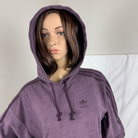 Adidas Adicolor Classics Faux Suede Hoodie Women's Size XS UK6 - Picture 7 of 11